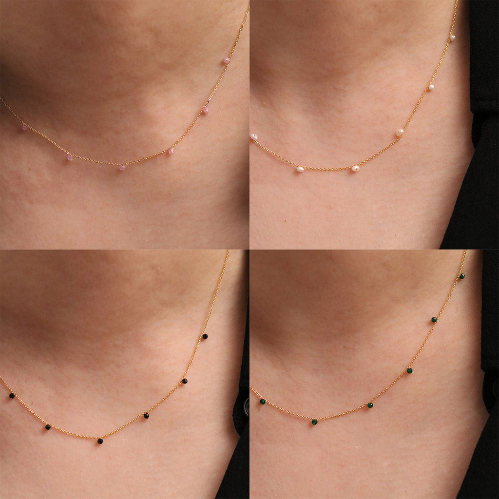 Berry gemstone necklace