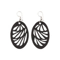 Seraphine (III) Recycled Rubber Oval Earrings